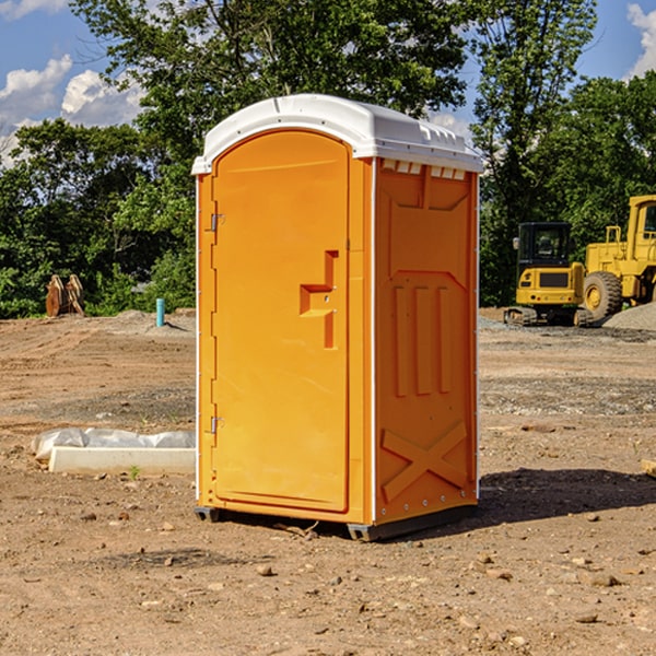 how often are the portable restrooms cleaned and serviced during a rental period in Woodlawn